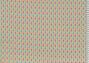 Flora Cindy Elastic-Jersey cotton print lime Swafing 50 cm