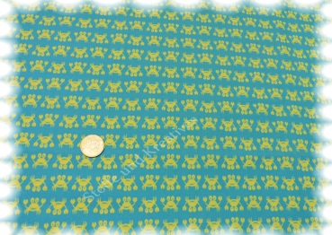 Carl Crabbie cotton poplin turquoise Hilco 50 cm