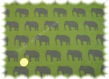 Elephant World Elastic-Jersey print green