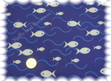 Fish Bay Elastic-Jersey print blue