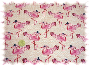 Flamingo-Jersey Elastic-Jersey print salmon pink