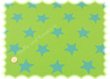 Jacquard Sterne grün Sweat Strick 195 cm breit