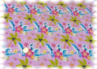 Little Delphins Elastic-Jersey print pink Hilco