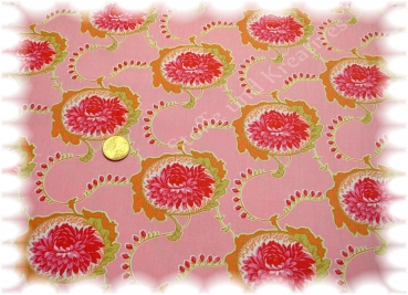 Pia cotton print flowers pink