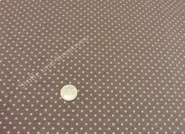 Pintas Elastic-Jersey print dots brown Hilco    Rest 20 cm reduced!!