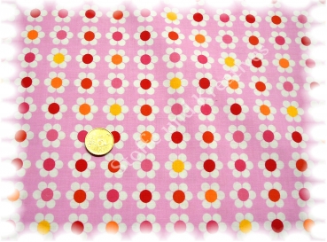 Garden Ann Kelle cotton flowers in stripes pink