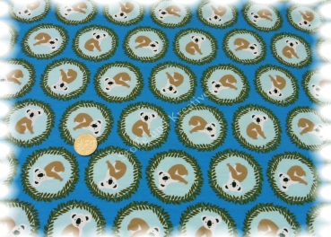 Shirt Koala dot Elastic-Jersey print blue Hilco 50 cm