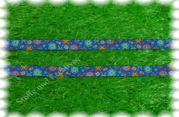 Mandala-Glitzerblumen trim blue