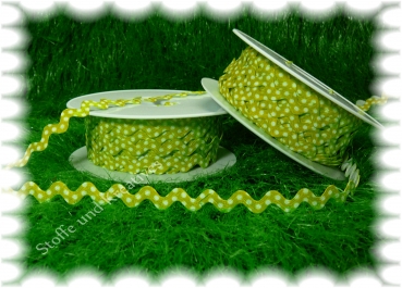 rick rack trim dots green