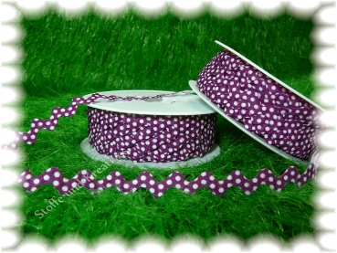 rick rack trim dots purple