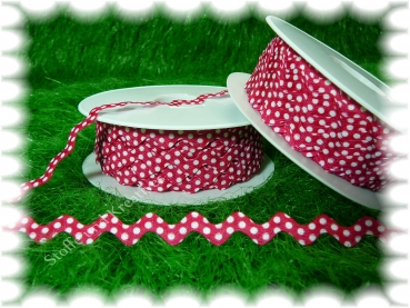 rick rack trim dots pink