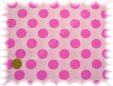 La Mancha cotton poplin dots pink dark pink