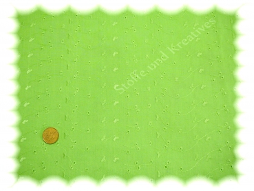 Lochstickerei Batist green embroidery    Rest 77 cm reduced!!
