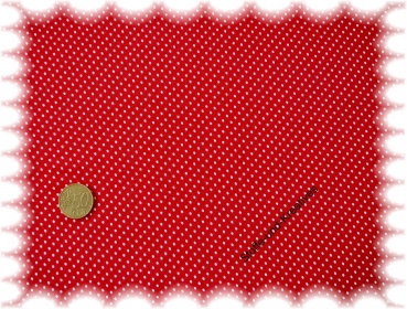 Punktestoff xs Popeline/Baumwolle Webware rot, weiß