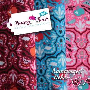 Funny Rain-Shirt Stretch-Jersey pink Hamburger Liebe