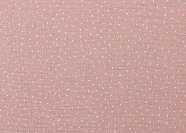 Musselin Mini Dots rose Double Gauze Meterware Babystoff