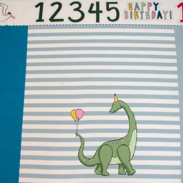 Happy Birthday Boy Panel Hilco blue fabric for boys