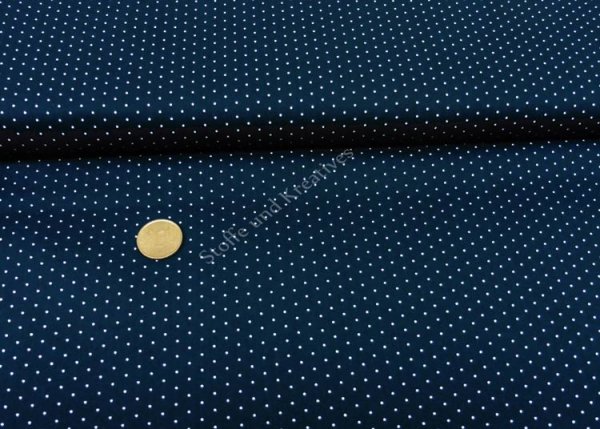 Punkte xs cotton poplin dots dark blue