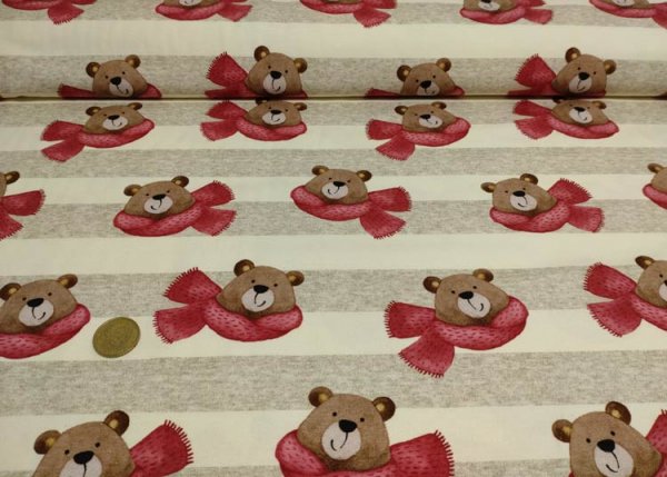 Smily Bear, jersey with stripes and bears for children by Hilco