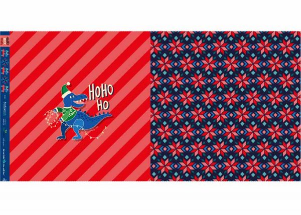 Hamburger Liebe Ugly Christmas Design Happy REXmas Dino Panel Sweat French Terry