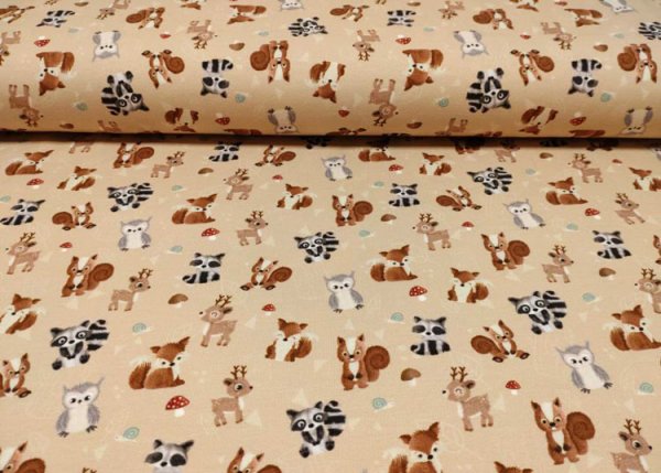 Waldzauber fabric for children by Hilco french terry  with forest animals