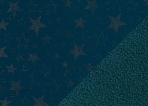 Sakura Softshell fabric reflective stars by Swafing