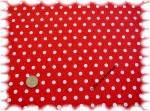 Punktestoff  Popeline/Baumwolle rot, weiß 7 mm Webware B-Ware