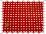 Herzchen in Reihe  cotton hearts,red water resistant
