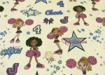 Cheer girls cream Hilco Jersey fabric for girls