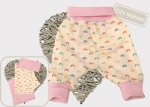 Stoffzuschnitte DIY Nähset Baby Pumphose nähen Jersey Regenbogen plus Bündchen Geschenk Baby