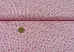 Flower Carreau Hilco pink white vichy checks cotton fabric