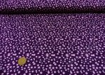 Ida purple fabric with small flowers poplin cotton