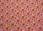 Lotta cotton woven fabric with flowers pink