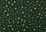 Sternenhimmel klein Christmas green fabric cotton golden stars