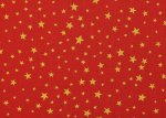Sternenhimmel klein Christmas red fabric cotton golden stars