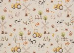 Lüneburg fabric for children by Swafing farm animals