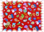 Paisley Kids  Popeline Paisleymuster rot