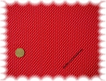 Dots xs cotton woven print red, white
