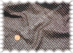 Punktestoff Stickerei  cotton embroidery brown