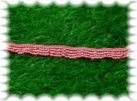 Vichy-Karo-Rüsche  rot, weiß, elastisch